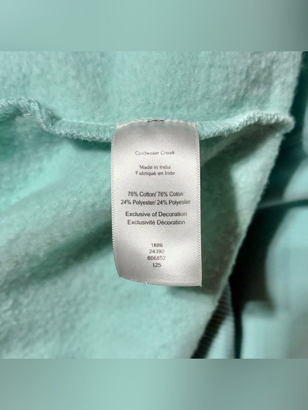 Coldwater Creek Floral Embroidered Crewneck Sweatshirt Blue Size 1X - Picture 14 of 14